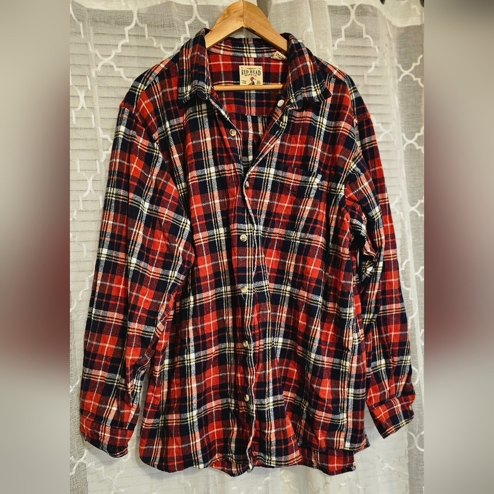 Heritage Red Plaid Men's Shirt 2X - Picture 1 of 4